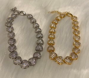 Heart Tennis Bracelet