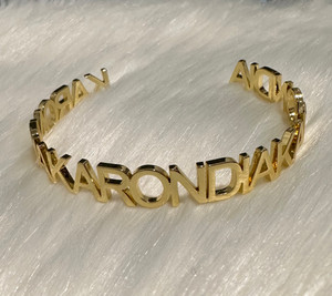 Bold Name Cuff Bracelet