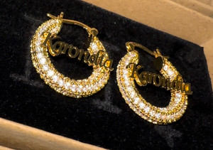 Bling Name Hoops