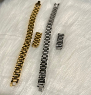 Cuban Watch Bracelet Set