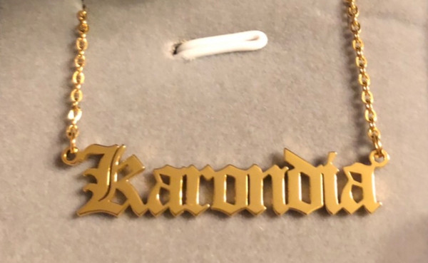 Old English Nameplate