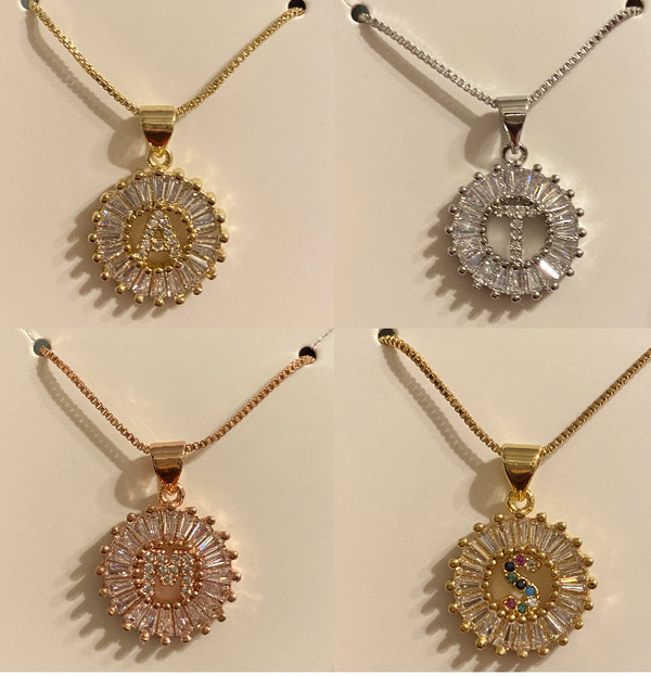 Mini Bling Initial Necklace