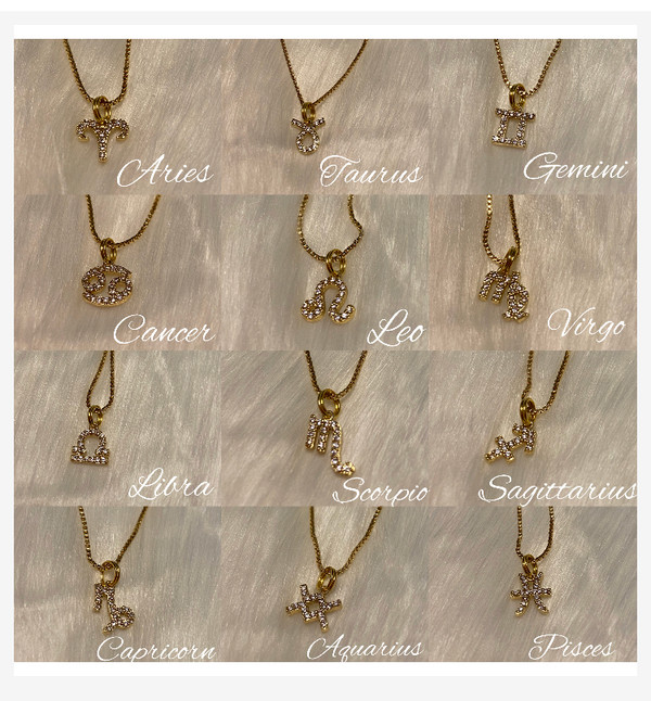 Mini Bling Zodiac Necklace