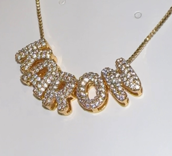 3D Bling Bubble Nameplate