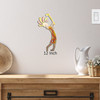 Kokopelli Golfing "Golf Drive" Sunset Swirl Metal Wall Art