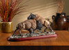 Test of Strength Bison Hand Painted Sculpture