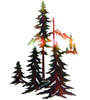 18" Forest with Pine Trees and Mountains Wall Art by Neil Rose