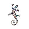 12" Tribal Gecko Lizard Metal Wall Art