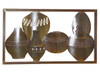 Framed Horizontal Pots Metal Wall Art