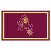 4' x 6' Arizona State University Sparky Logo Maroon Rectangle Rug