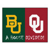 33.75" x 42.5" Baylor / Oklahoma House Divided Rectangle Mat
