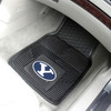 Brigham Young University Heavy Duty Vinyl Front Black Car Mat, Set of 2