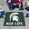 59.5" x 71" Michigan State University Man Cave Tailgater Green Rectangle Mat
