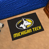 19" x 30" Michigan Tech University Black Rectangle Starter Mat