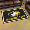 4' x 6' Michigan Tech University Black Rectangle Rug