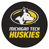 27" Michigan Tech University Puck Round Mat - "Husky" Logo & Wordmark