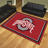 8' x 10' Ohio State University Red Rectangle Rug