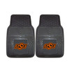 Oklahoma State University Heavy Duty Vinyl Front Black Car Mat, Set of 2