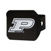 Purdue University Hitch Cover - Chrome on Black