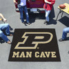 59.5" x 71" Purdue University Man Cave Tailgater Black Rectangle Mat