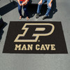 59.5" x 94.5" Purdue University Man Cave Black Rectangle Ulti Mat