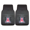 University of Arizona Heavy Duty Vinyl Front Black Car Mat, Set of 2