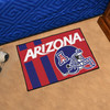 19" x 30" University of Arizona Football Helmet Red Rectangle Starter Mat