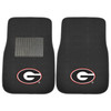 University of Georgia Embroidered Black Car Mat, Set of 2