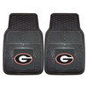 University of Georgia Heavy Duty Vinyl Front Black Car Mat, Set of 2