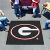 59.5" x 71" University of Georgia Red G Logo Black Tailgater Mat