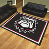 8' x 10' University of Georgia Black Rectangle Rug