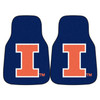 University of Illinois Blue Carpet Car Mat, Set of 2