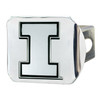 University of Illinois Hitch Cover - Chrome on Chrome