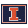 8' x 10' University of Illinois Blue Rectangle Rug