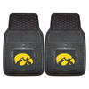 University of Iowa Heavy Duty Vinyl Front Black Car Mat, Set of 2