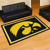 5' x 8' University of Iowa Black Rectangle Rug