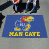 59.5" x 94.5" University of Kansas Man Cave Blue Rectangle Ulti Mat