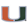 University of Miami Green Color Emblem, Set of 2