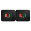 University of Miami Heavy Duty Vinyl Car Utility Mats, Set of 2