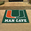 33.75" x 42.5" University of Miami Man Cave All-Star Green Rectangle Mat