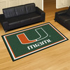 5' x 8' University of Miami Green Rectangle Rug