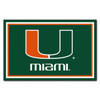 5' x 8' University of Miami Green Rectangle Rug