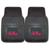 University of Mississippi (Ole Miss) Heavy Duty Vinyl Front Black Car Mat, Set of 2