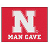 33.75" x 42.5" University of Nebraska Red Man Cave All-Star Rectangle Mat