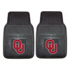 University of Oklahoma Heavy Duty Vinyl Front Black Car Mat, Set of 2