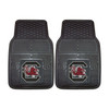 University of South Carolina Heavy Duty Vinyl Front Black Car Mat, Set of 2