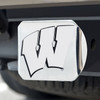 University of Wisconsin Hitch Cover - Chrome on Chrome