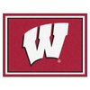 8' x 10' University of Wisconsin Red Rectangle Rug