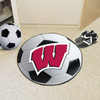 27" University of Wisconsin Soccer Ball Round Mat