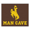 59.5" x 71" University of Wyoming Man Cave Tailgater Brown Rectangle Mat